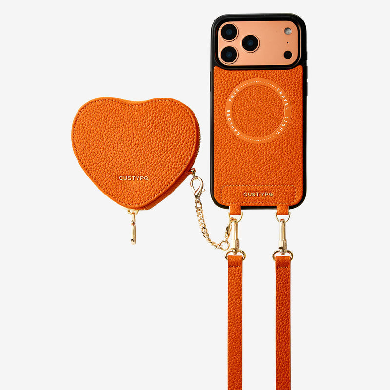Heart Design Kit- Sling Phone Case with Magnetic & Heart Pouch-Mobile Phone Cases-DETACHABLE WALLET & WIRELESS CHARGING