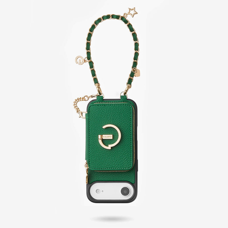 Allure Chain Series- Lanyard Magnetic Wallet Phone Case with Finger Holder-Mobile Phone Cases-DETACHABLE WALLET & WIRELESS CHARGING