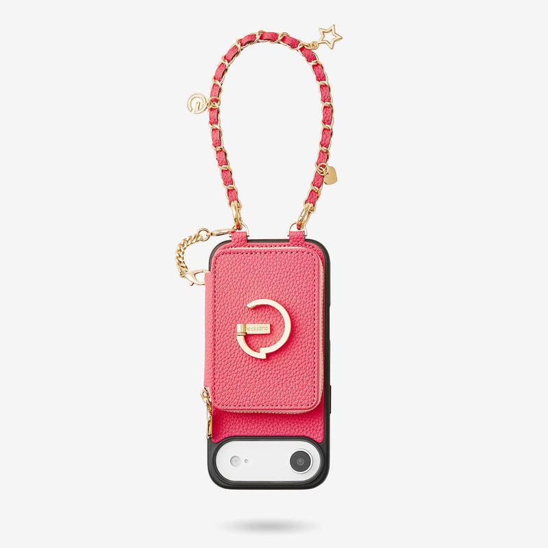 Allure Chain Series- Lanyard Magnetic Wallet Phone Case with Finger Holder-Mobile Phone Cases-DETACHABLE WALLET & WIRELESS CHARGING