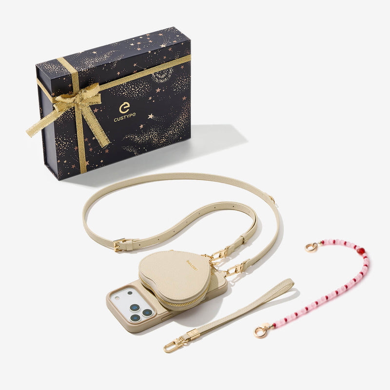 Starlight Gift Box- Crossbody Phone Case with Heart Pouch-Custype