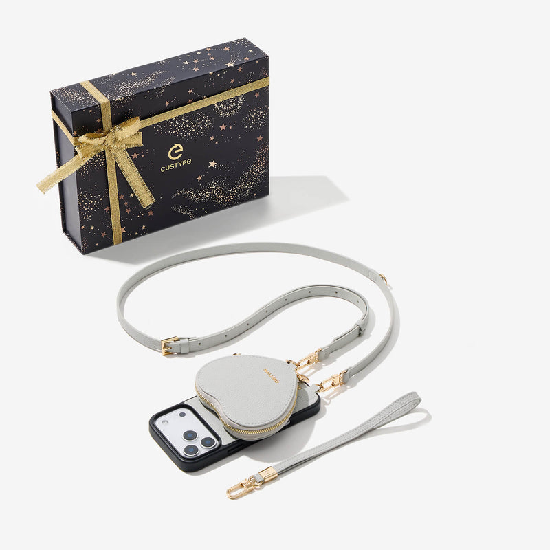 クリスマス限定キット ― ハートポーチ付きクロスボディスマホケース