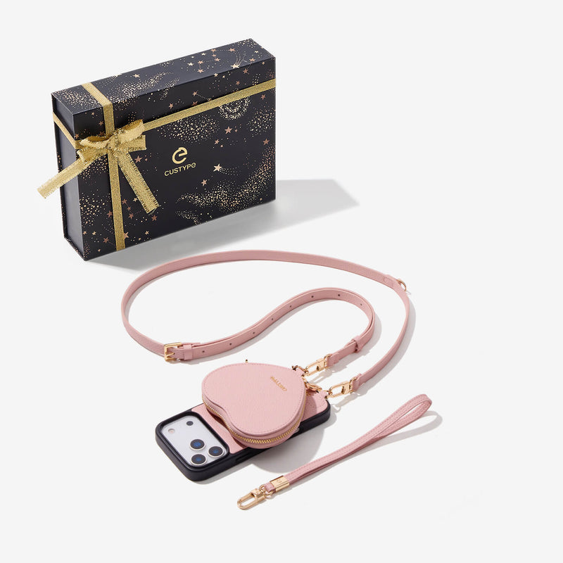 クリスマス限定キット ― ハートポーチ付きクロスボディスマホケース