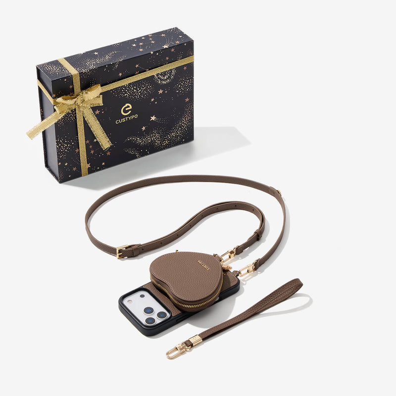 クリスマス限定キット ― ハートポーチ付きクロスボディスマホケース