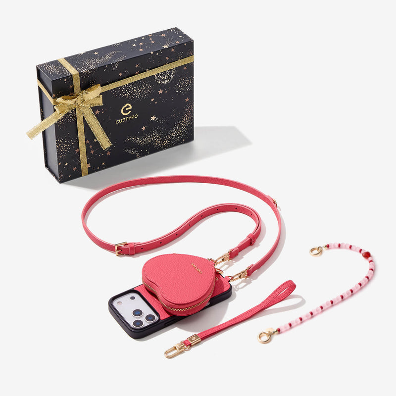 Starlight Gift Box- Crossbody Phone Case with Heart Pouch-Custype