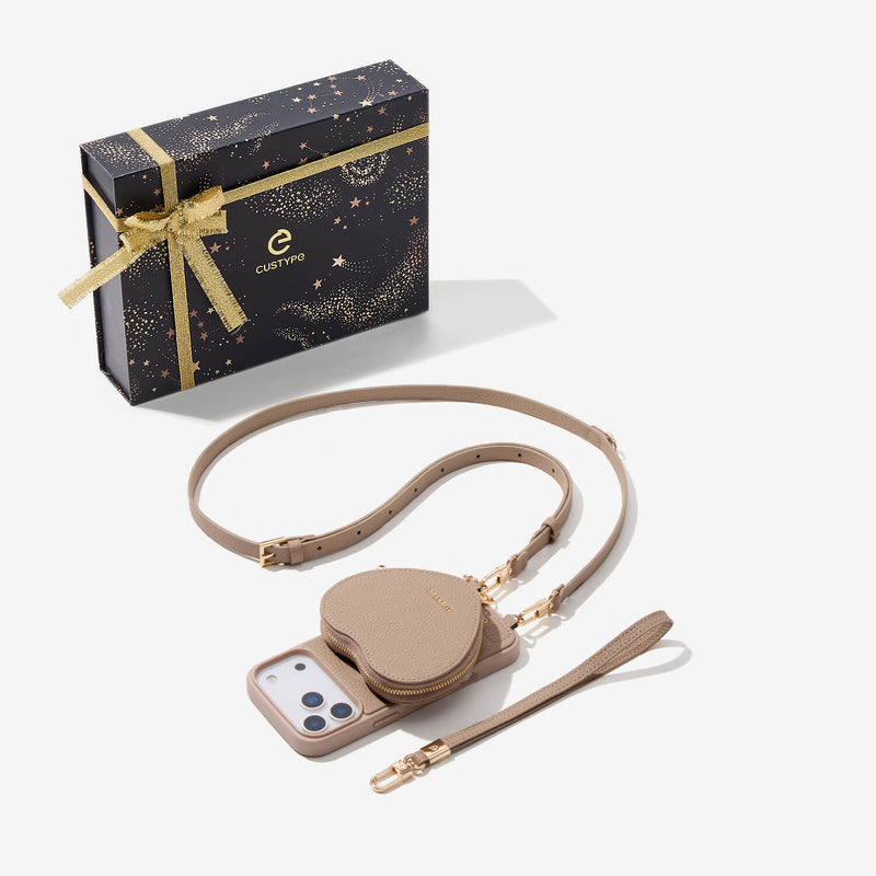 クリスマス限定キット ― ハートポーチ付きクロスボディスマホケース