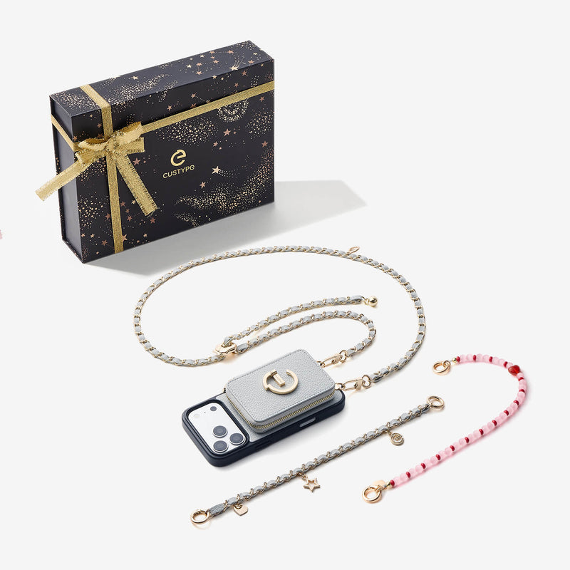 Starlight Gift Box- Magnetic Wallet Phone Case with Crossbody Chain-Custype