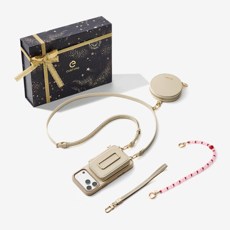 Starlight Gift Box- Morandi Detachable Wallet Phone Case with Shoulder Strap