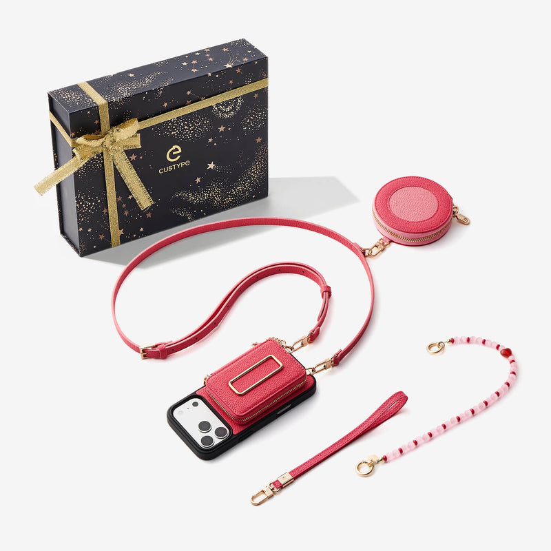 Starlight Gift Box- Morandi Detachable Wallet Phone Case with Shoulder Strap-Custype