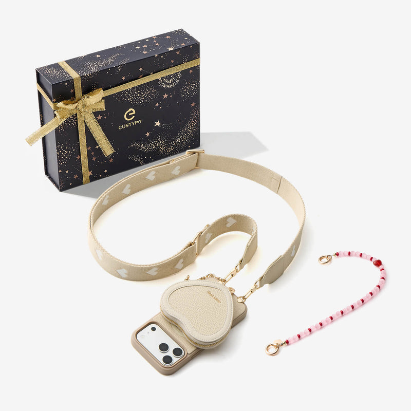 Starlight Gift Box- Morandi Sling iPhone Case with Heart Pouch