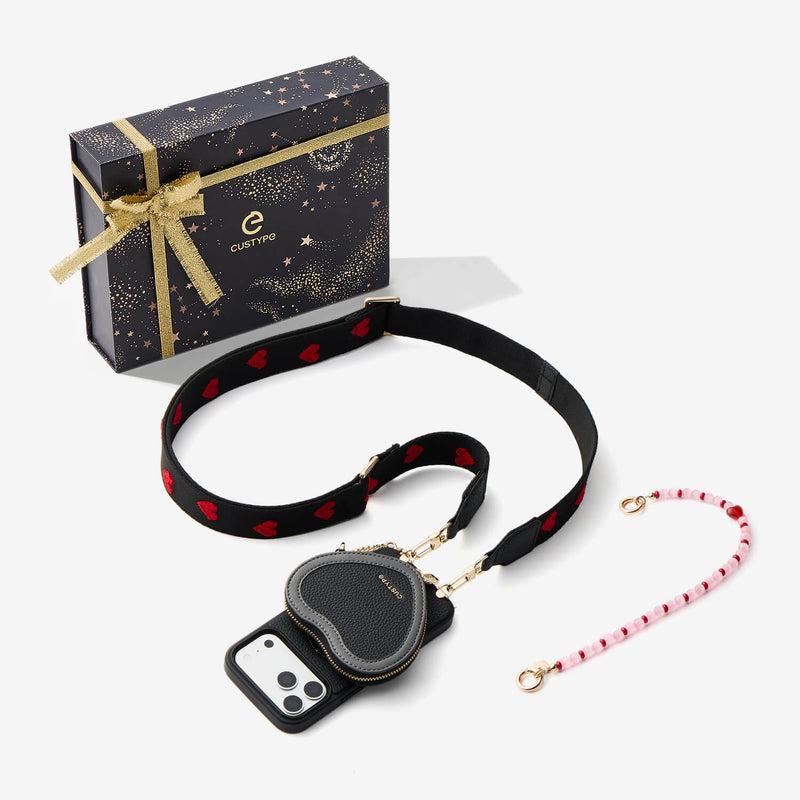 Starlight Gift Box- Morandi Sling iPhone Case with Heart Pouch-Custype
