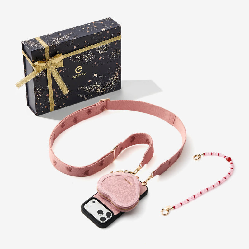 Starlight Gift Box- Morandi Sling iPhone Case with Heart Pouch-Custype