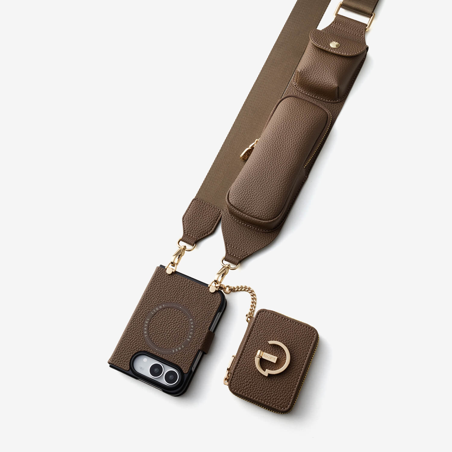 MagSafe対応ウォレットスマホケース｜収納付きクロスボディストラップ