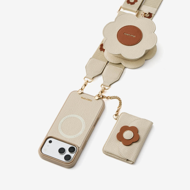 Bloom Pal- Crossbody Phone Case with Airpods Pouch & Wallet-Mobile Phone Cases-Custype