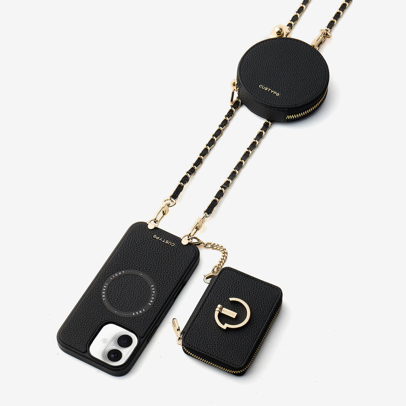 Allure Chain Series- Wallet Phone Case with Chain & Stand-Custype