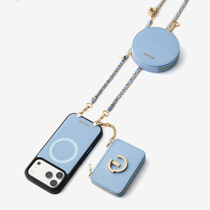 Allure Chain Series- Wallet Phone Case with Chain & Stand