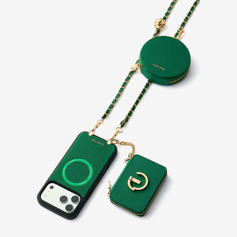 Allure Chain Series- Wallet Phone Case with Chain & Stand