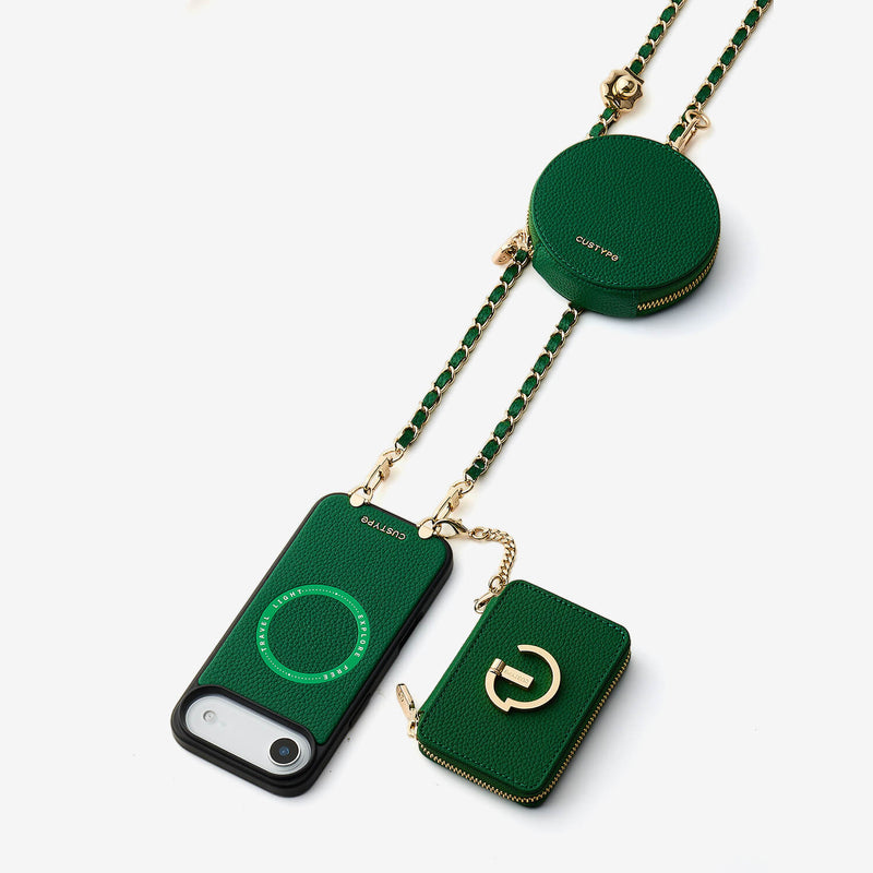 Allure Chain Series- Wallet Phone Case with Chain & Stand-Custype
