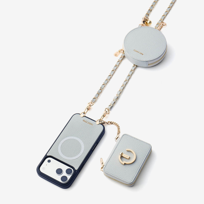 Allure Chain Series- Wallet Phone Case with Chain & Stand