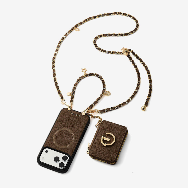 モランディグレースキット - クロスボディストラップ付きマグネット式スマホケース