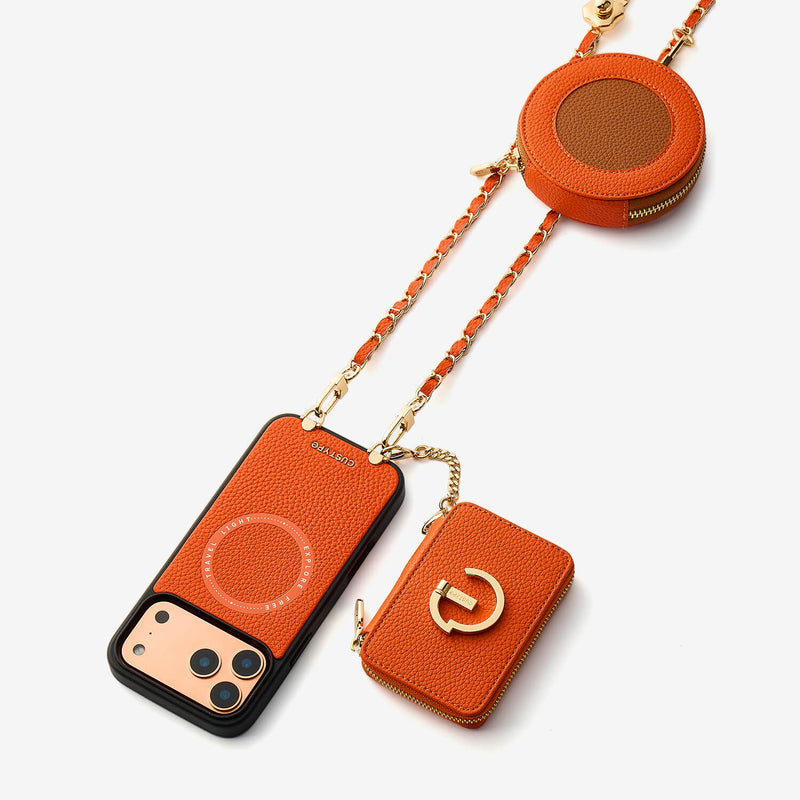 Allure Chain Series- Wallet Phone Case with Chain & Stand