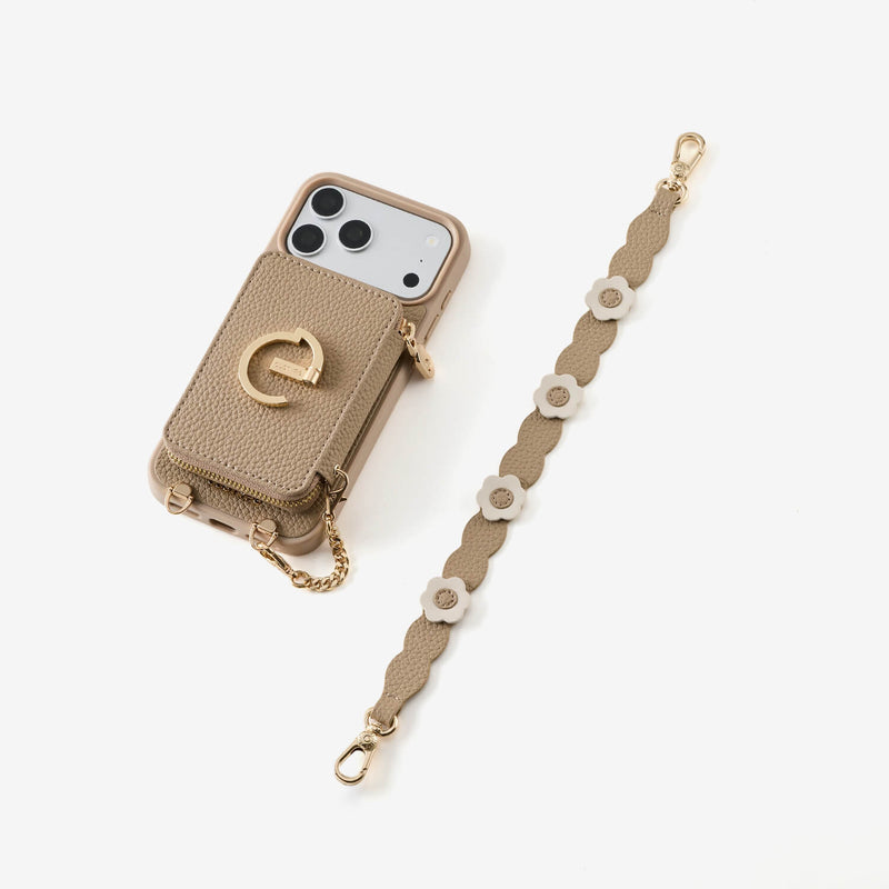 Bloom Pal- Wallet Phone Case with Raised Floral Wristlet