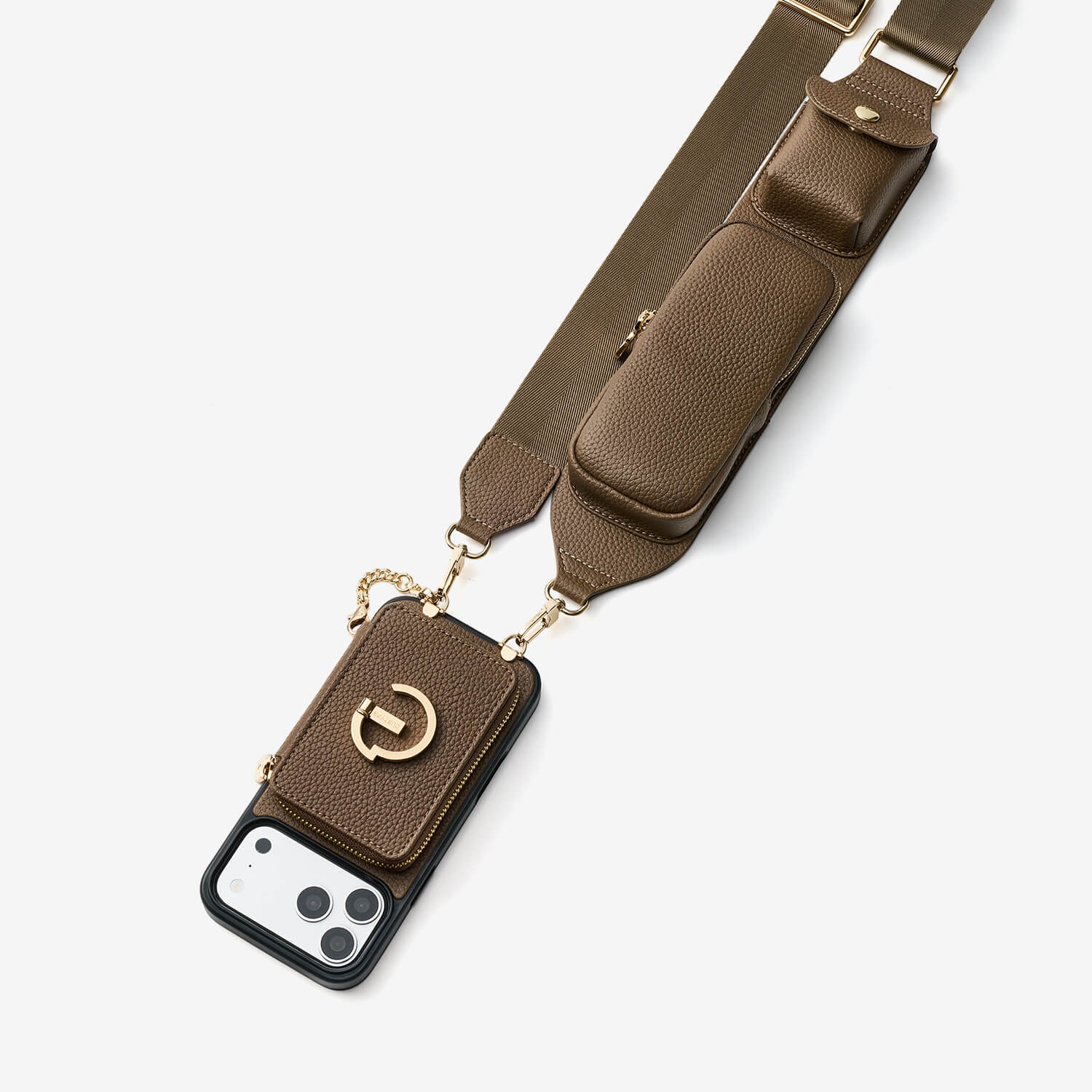 iPhone 18 Pro Wallet Phone Case with Utility Crossbody Strap