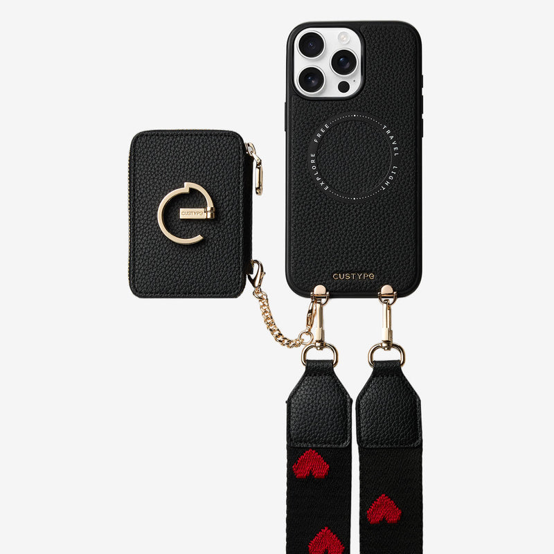 Original Design Set- Webbing Crossbody Wallet iPhone Case with Stand-Custype