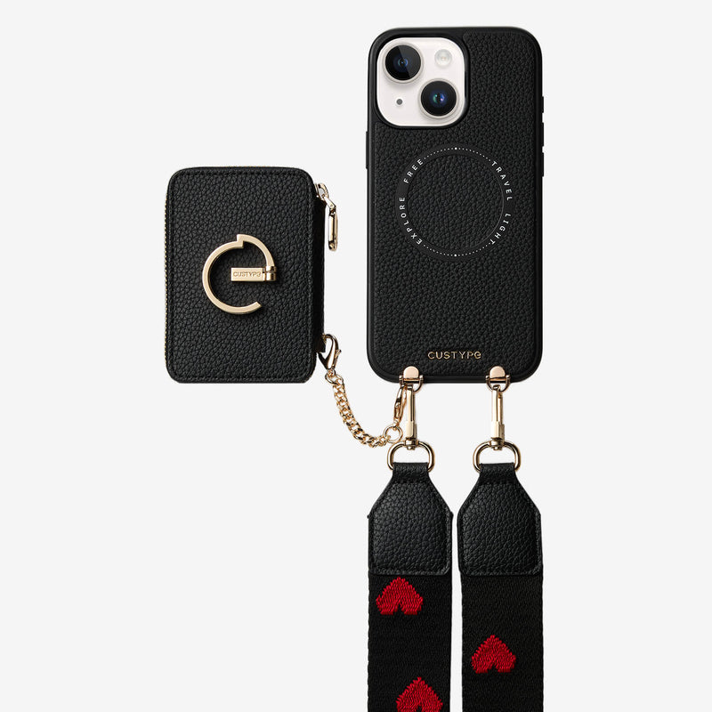 Original Design Set- Webbing Crossbody Wallet iPhone Case with Stand-Custype