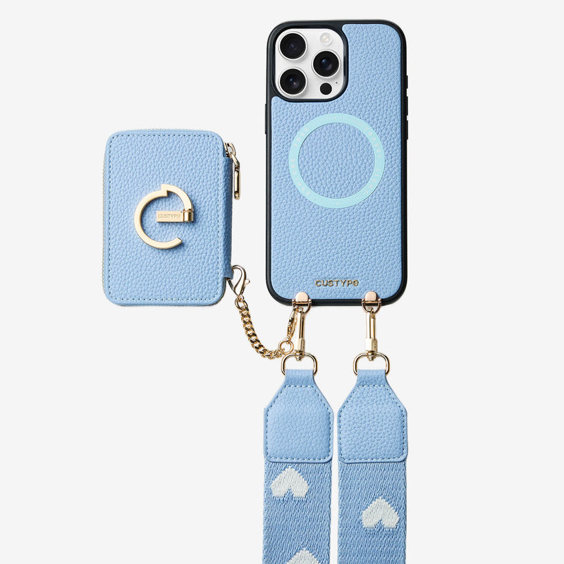 Original Design Set- Webbing Crossbody Wallet iPhone Case with Stand-Custype