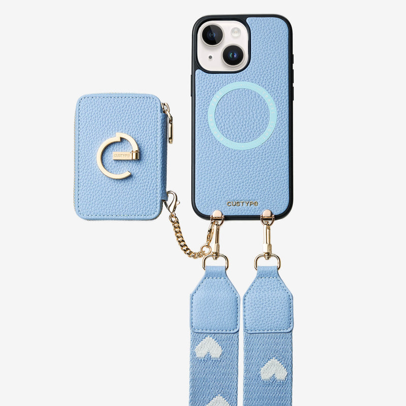 Original Design Set- Webbing Crossbody Wallet iPhone Case with Stand-Custype