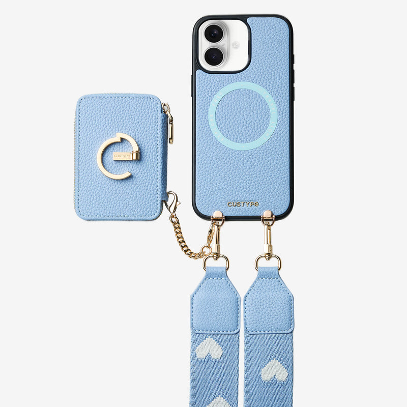 Original Design Set- Webbing Crossbody Wallet iPhone Case with Stand-Custype