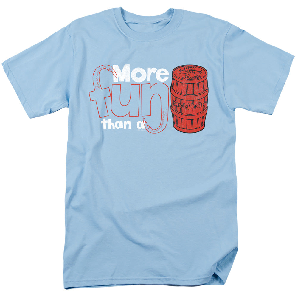 Barrel Of Monkeys More Fun Mens T Shirt Light Blue