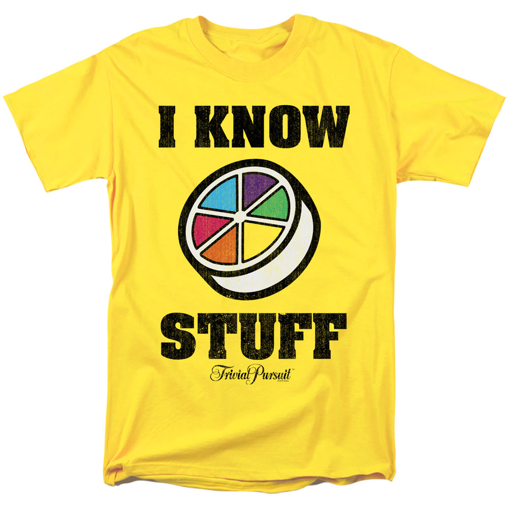 Trivial Pursuit I Know Stuff Mens T Shirt Yellow