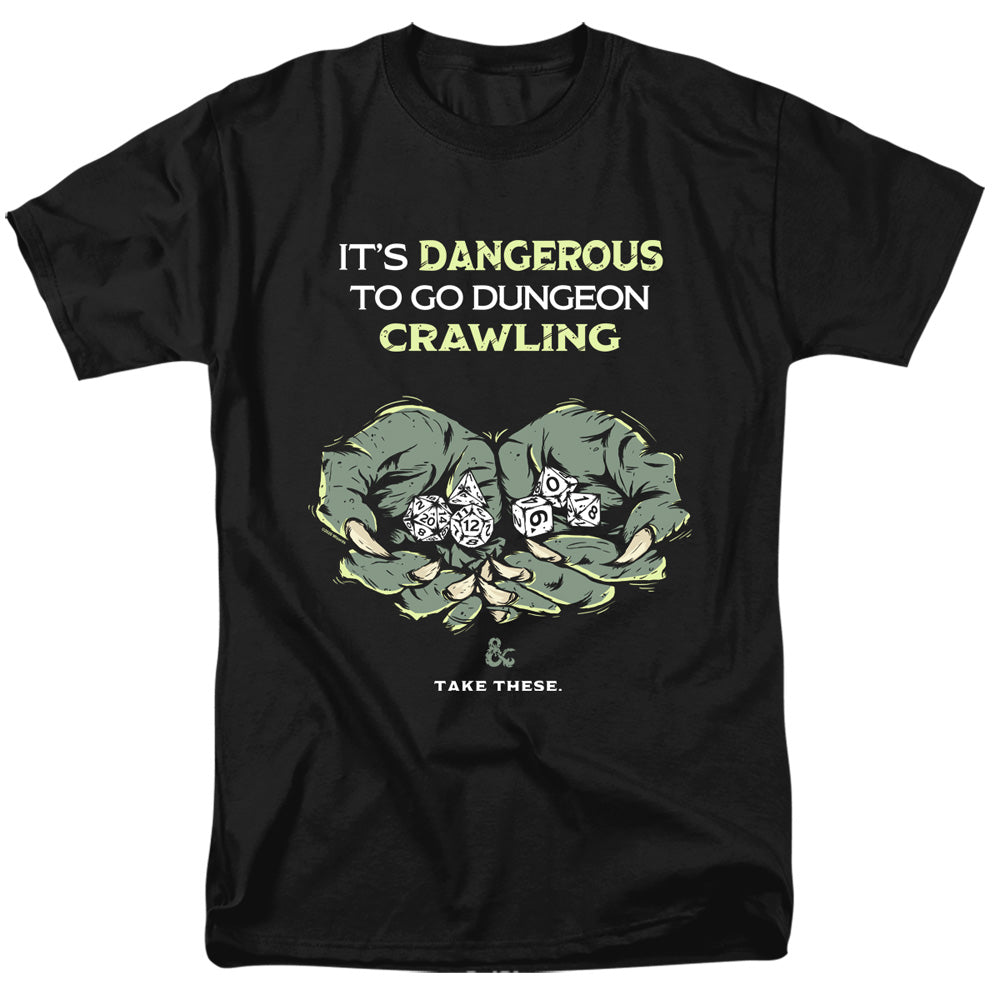 Dungeons And Dragons Dangerous To Go Alone Mens T Shirt Black