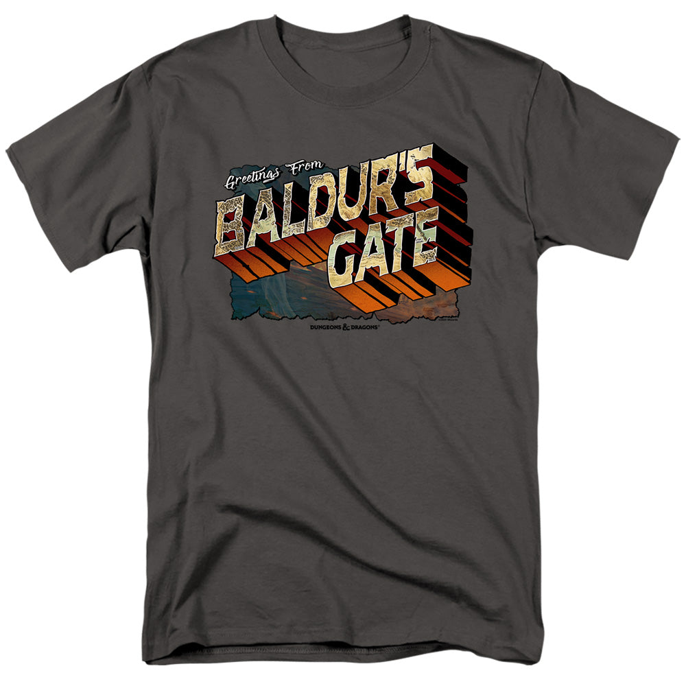 Dungeons And Dragons Baldurs Gate Mens T Shirt Charcoal