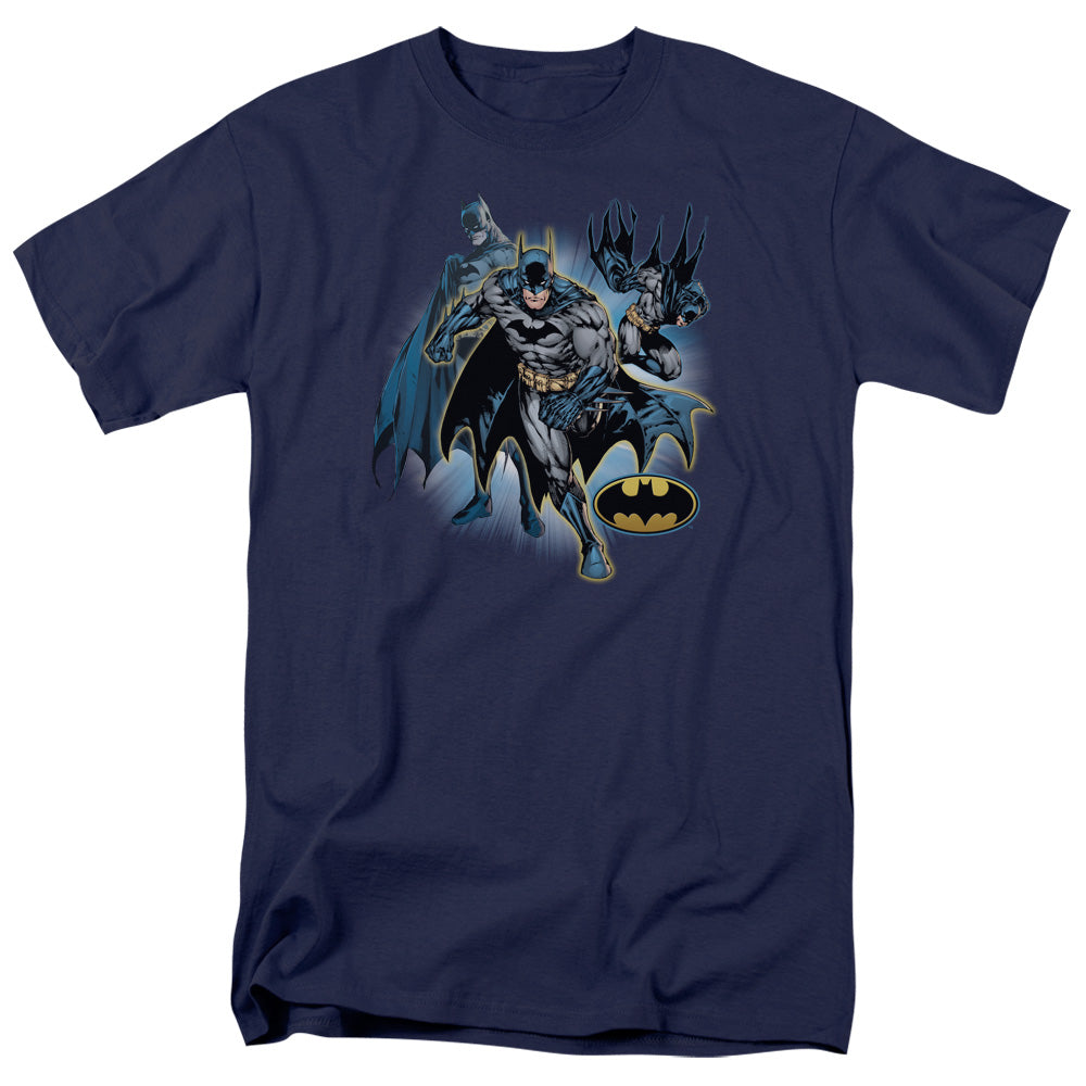 Jla Batman Collage Mens T Shirt Navy