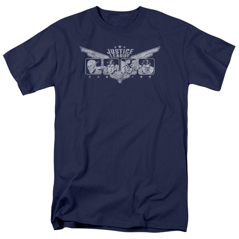 Jla Justice Wings Mens T Shirt Navy