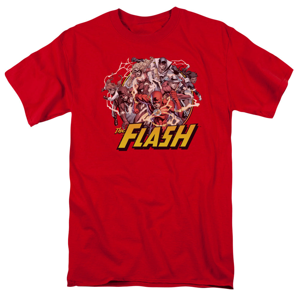 Jla Flash Family Mens T Shirt Red