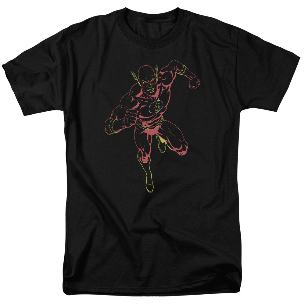 Jla Neon Flash Mens T Shirt Black