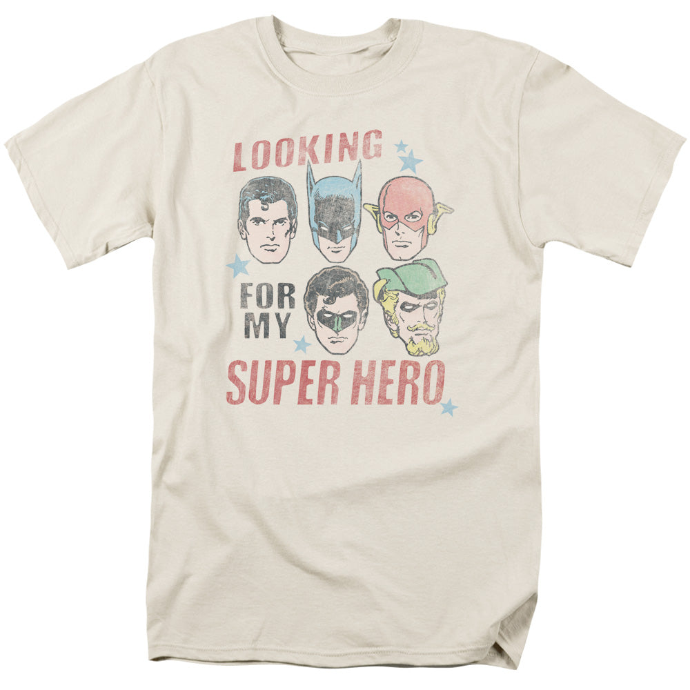 Jla My Super Hero Mens T Shirt Cream