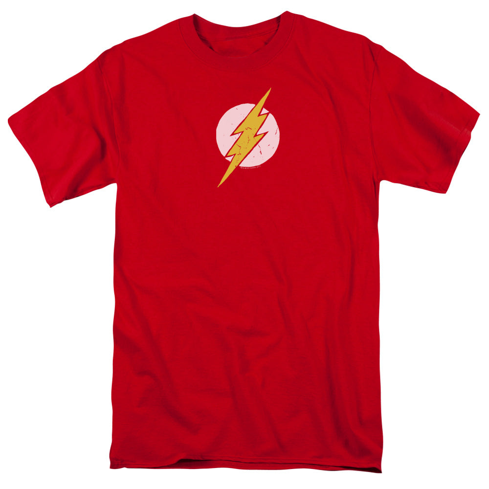Jla Rough Flash Mens T Shirt Red