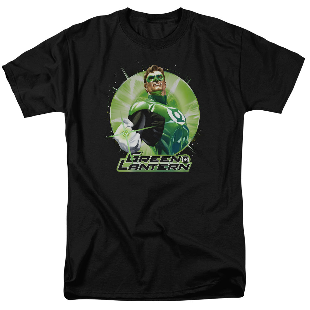 Jla Green Static Mens T Shirt Black