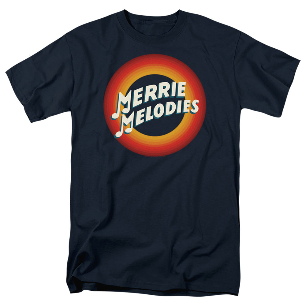 Looney Tunes Merrie Logo Mens T Shirt Navy