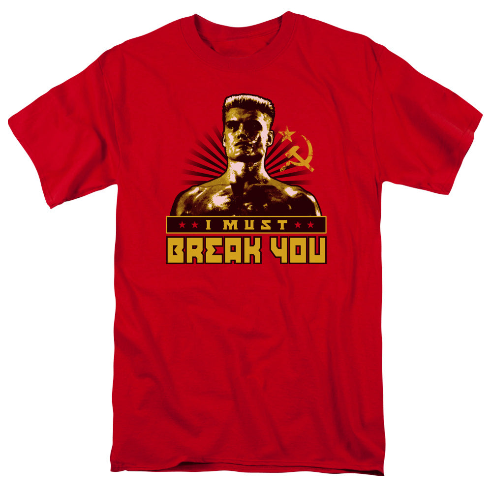 Rocky Iv I Must Break You Mens T Shirt Red
