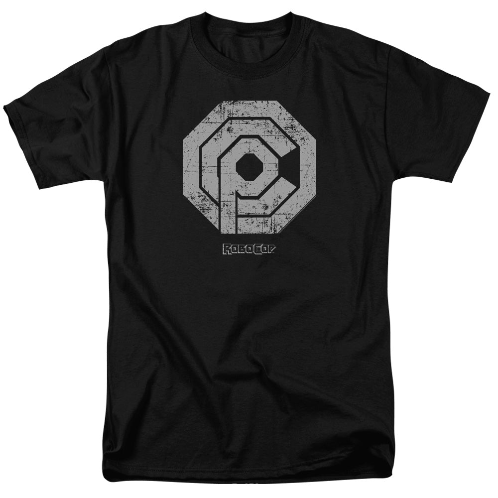 Robocop Distressed Ocp Logo Mens T Shirt Black