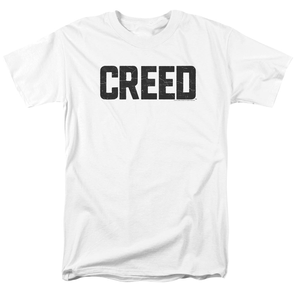 Creed Cracked Logo Mens T Shirt White