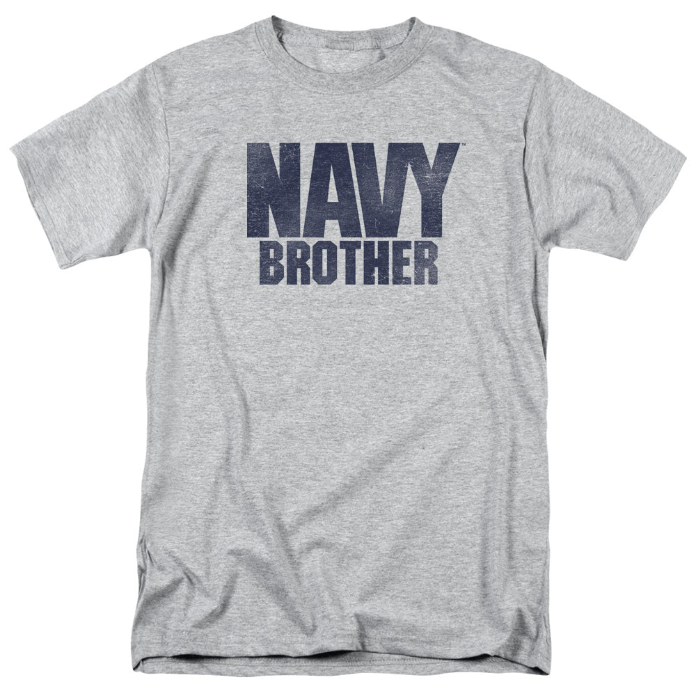 Navy Brother Mens T Shirt Athletic Heather