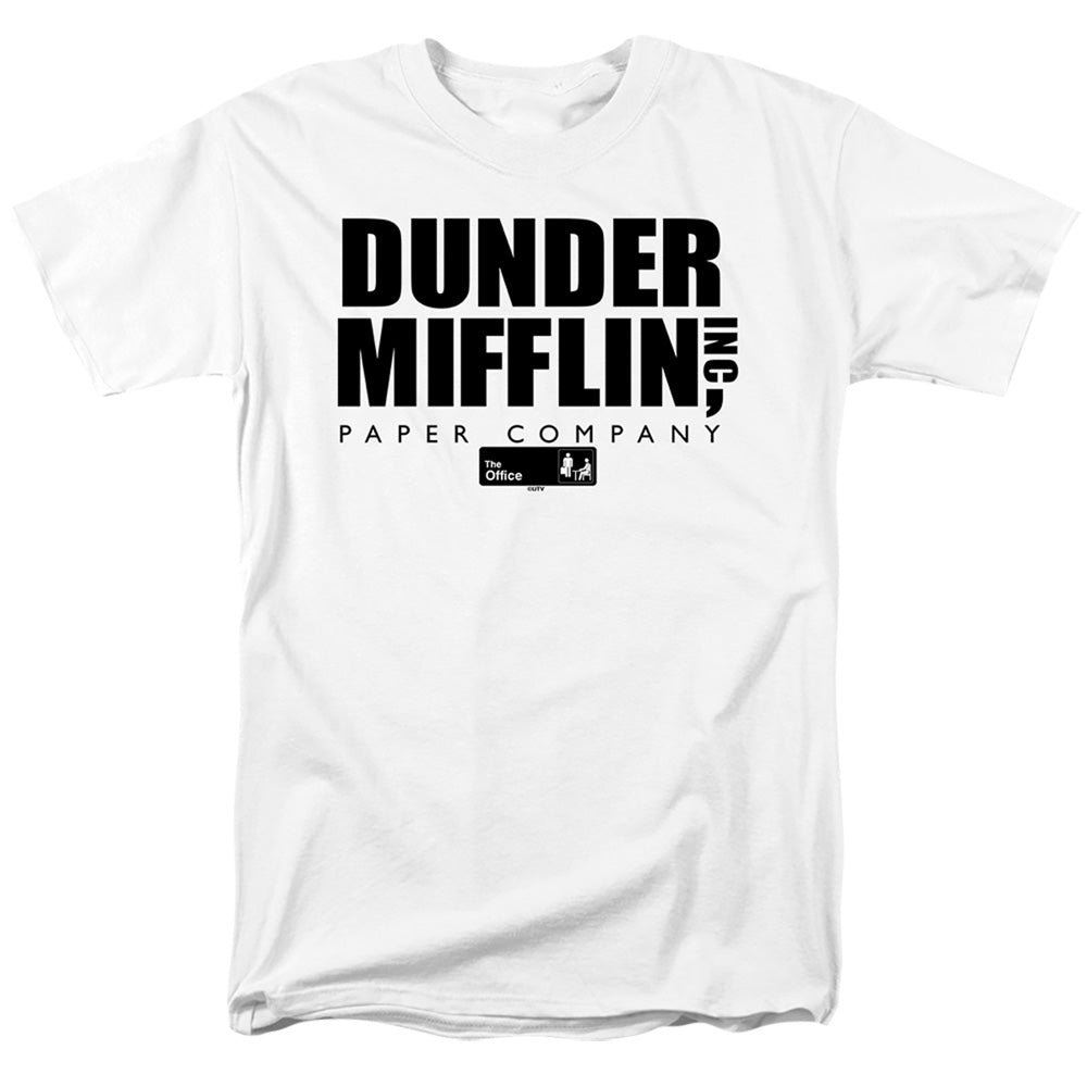 The Office Dunder Mifflin Logo Mens T Shirt White