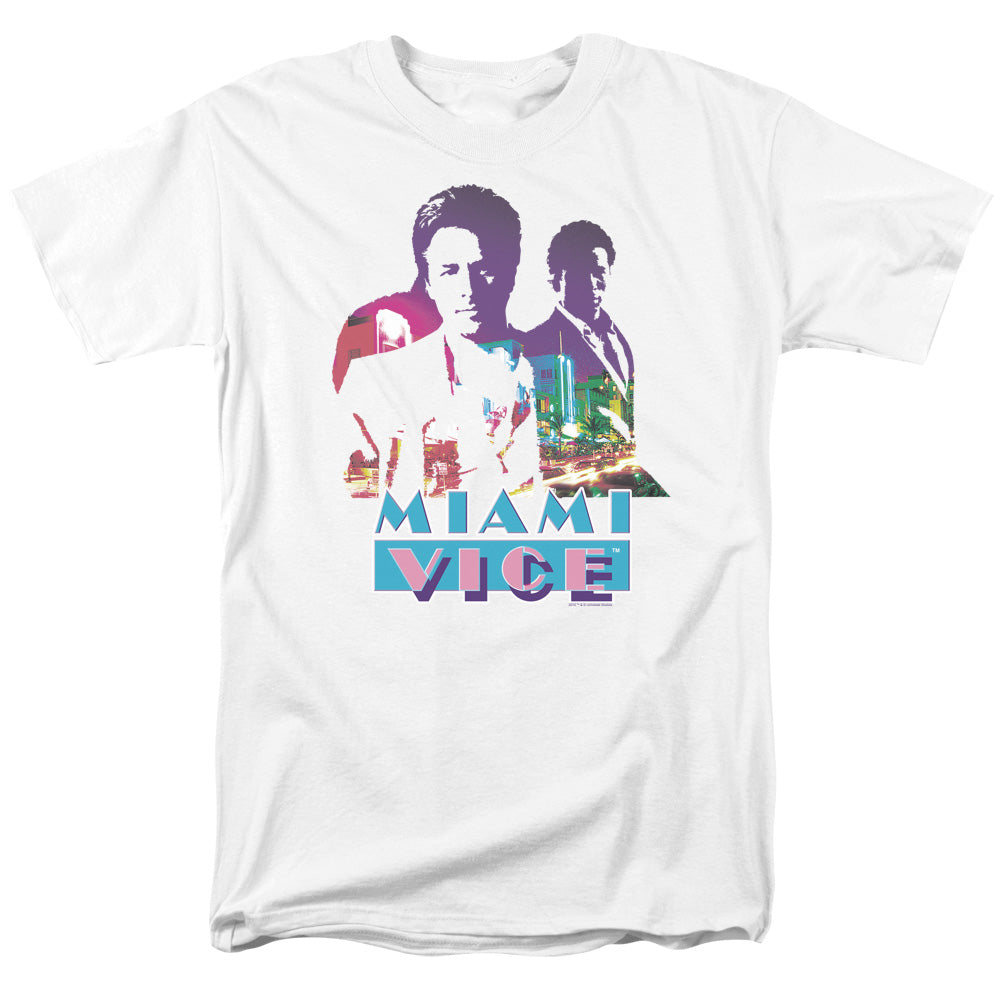 Miami Vice Crockett And Tubbs Mens T Shirt White