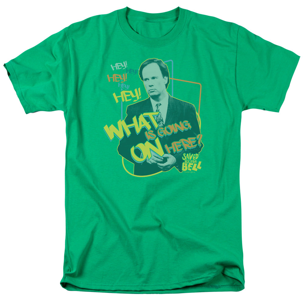 Saved By The Bell Mr. Belding Mens T Shirt Kelly Green